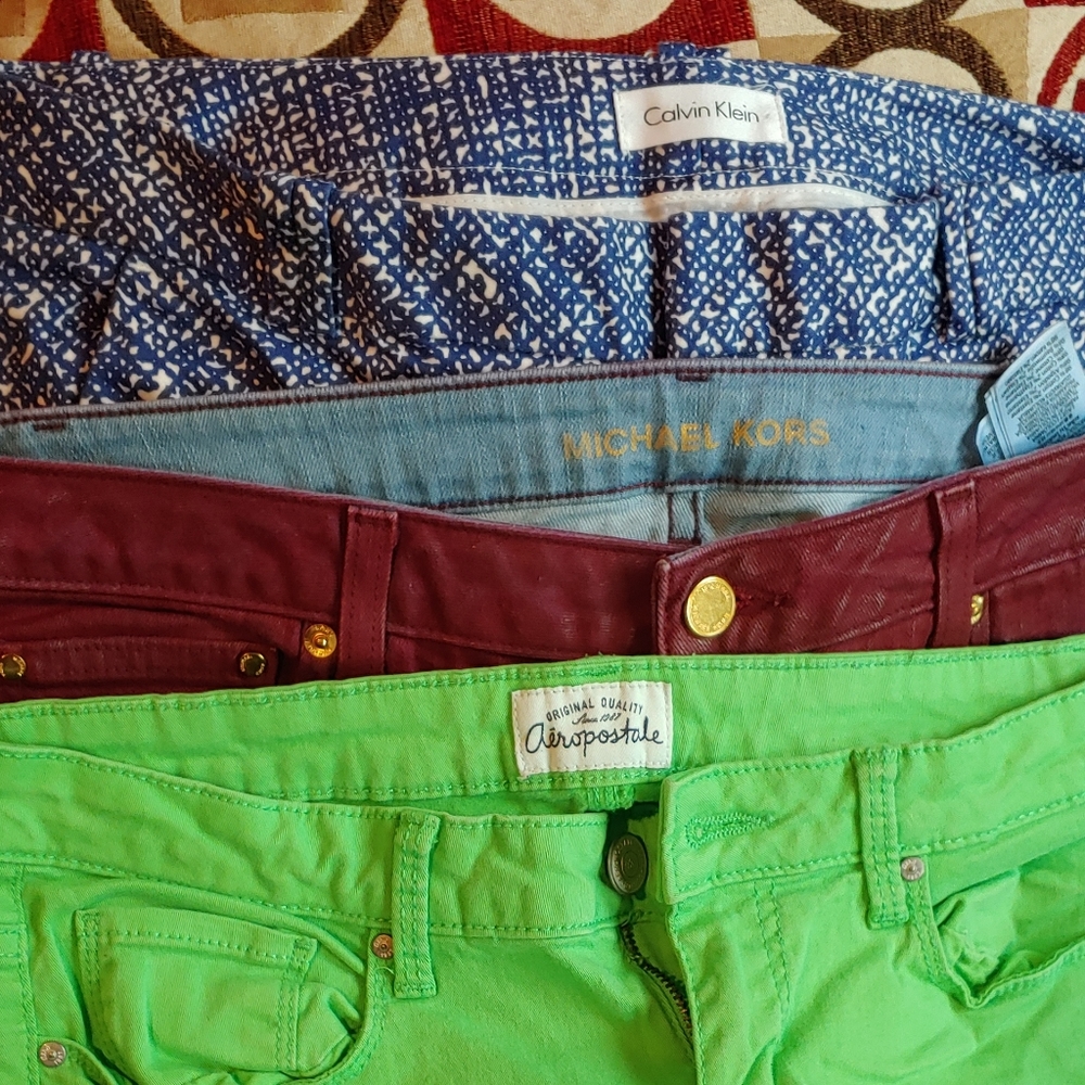 Lot of 3 like new colorful name brand pants